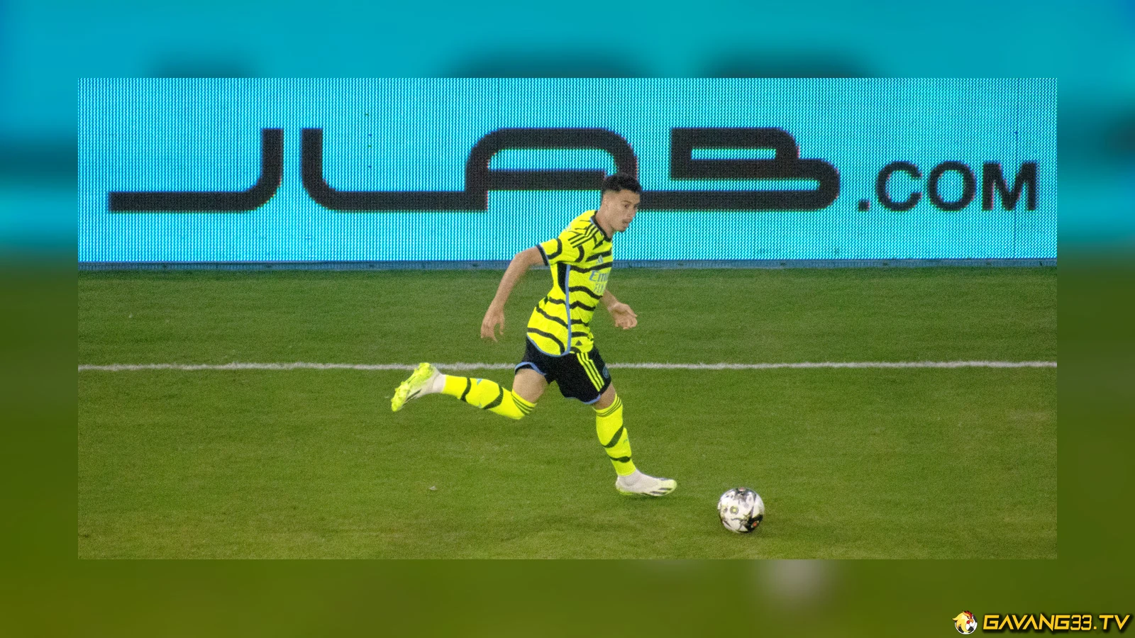 Gabriel Martinelli trong màu áo Arsenal trong ảnh tư liệu trước trận