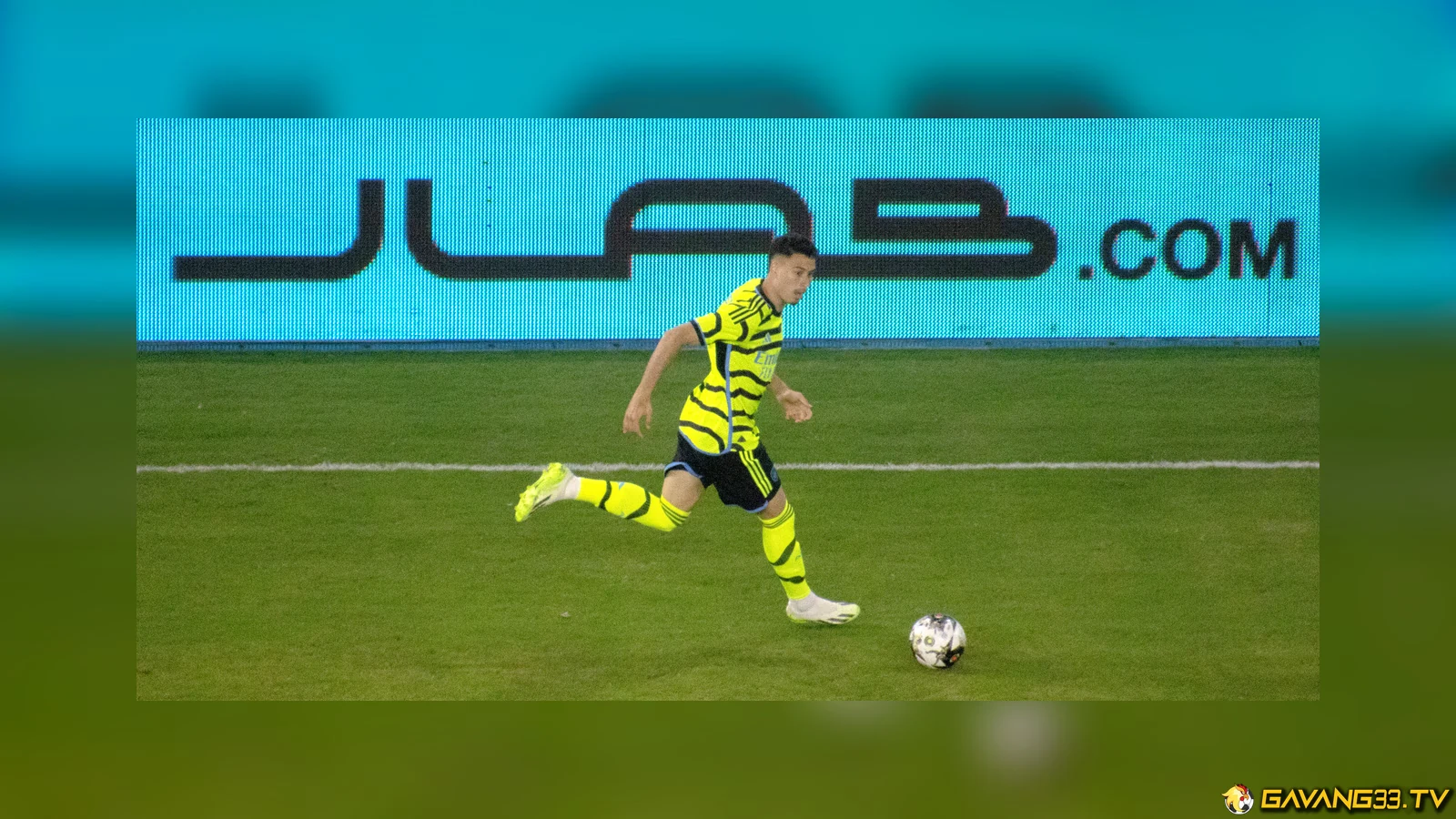 Gabriel Martinelli trong màu áo Arsenal trong ảnh tư liệu trước trận